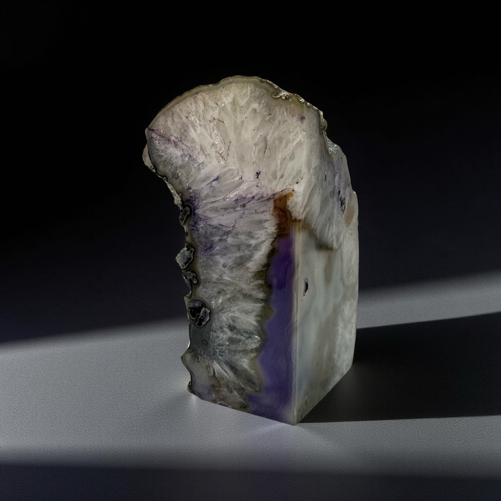 Agate Geode Natural Stone Bookend Sculpture